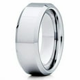 thumbnail image 1 of Silly Kings Jewelry 8mm Shiny Polish,Tungsten Wedding Band,Beveled Tungsten,Unique Tungsten Ring (6), 1 of 3