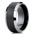 thumbnail image 1 of 10mm Black Tungsten Wedding Ring,Black Tungsten Ring,Anniversary Ring,Engagement Ring,Tungsten Carbide Ring,Mens Ring, 1 of 3