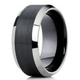thumbnail image 1 of 10mm Black Tungsten Wedding Ring,Black Tungsten Ring,Anniversary Ring,Engagement Ring,Tungsten Carbide Ring,Mens Ring, 1 of 3