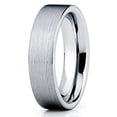 thumbnail image 1 of Silly Kings Jewelry 6mm Silver Brushed Tungsten Ring Tungsten Wedding Band Tungsten Carbide Ring (6), 1 of 3