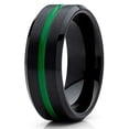 thumbnail image 1 of Silly Kings Jewelry 8mm Green Tungsten Wedding Ring - Black Band - Green Tungsten Band (5.5), 1 of 3
