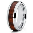 thumbnail image 1 of Silly Kings Jewelry Koa Wood Tungsten Ring Tungsten Carbide Ring Men and Women Tungsten Wedding Band 8mm Comfort Fit (6), 1 of 6