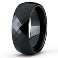 thumbnail image 1 of Silly Kings Jewelry Tungsten Wedding Band Black Tungsten Ring Diamond Cut Design Tungsten Carbide Ring 8mm (10), 1 of 3