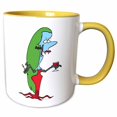 thumbnail image 1 of 3drose, Silly Lady Vampire Cartoon, 15oz Two-tone Yellow Mug, 1 of 6
