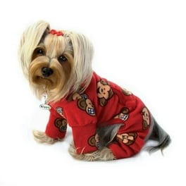 Klippo Pet KBD024LZ Adorable Silly Monkey Fleece Dog Pajamas