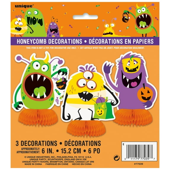 Silly Monsters Halloween Centerpiece Decorations, 6in, 3ct