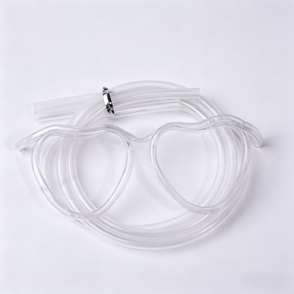 Silly Novelty Loop Straw Glasses, Reusable Fun Loop Eyeglasses Straw for Parties Birthday, Diy Fun Activities, Summer Swimming Pool Clear