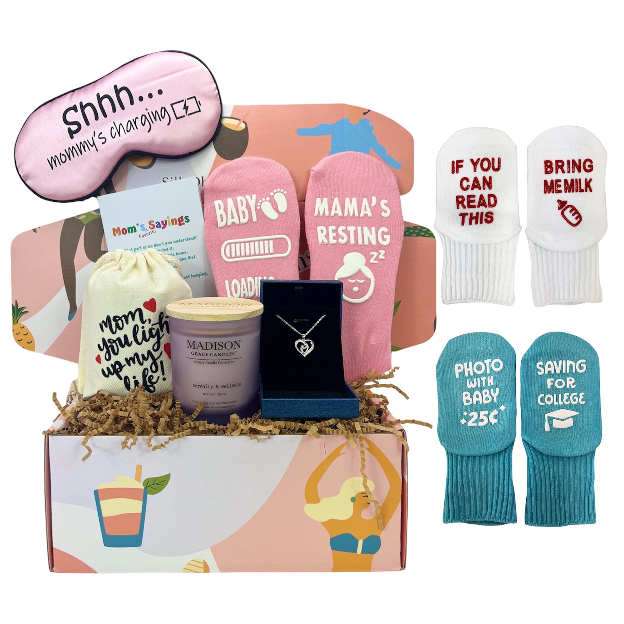 Silly Obsessions Gift Box for New Mom, Pregnant Mom, Great Gift Basket Set  for Baby Shower, Pregnant Women, Daughter, Wife, Friends, Mom to be.  (Pregnant Mom) 