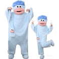 thumbnail image 1 of Silly Onesie Adult Pajamas Unisex Ultra Soft Plush Hooded Loungewear Funny Monster Hooded Pjs Big Mouth Monster Homewear for Movie Nights, 1 of 5
