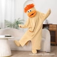 thumbnail image 1 of Silly Onesie Funny Monster Hooded Fleece Pajamas, Adult Soft Plush One-Piece Loungewear,  Halloween Cosplay Costume Christmas Birthday Party Pop Performance Outfits, 1 of 29