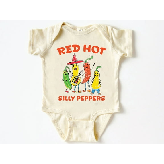 Silly Peppers Onesie® Funny New Born New Parent Shirt New Mom Gift, Baby Shower Gift T-shirt, Short Sleeve Tee Bella Canvas