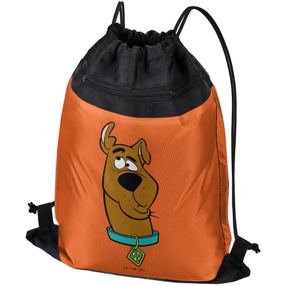 Silly Scooby Doo Drawstring Backpack Sports Bag Sackpack 17" x 13", Perfect for Gym, Yoga or Practice