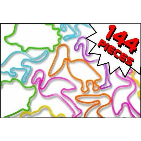 Silly Shaped Rubba Bandz Bracelets Bulk Pack (144 Peices)