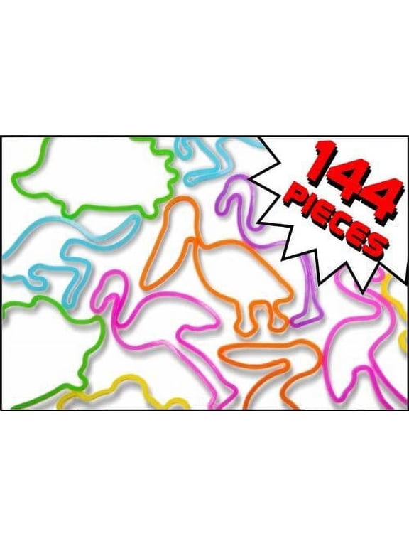 Silly Shaped Rubba Bandz Bracelets Bulk Pack (144 Peices)