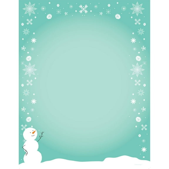 Silly Snowman Letterhead Sheets - 8 1/2in. X 11in. - 25 Sheets