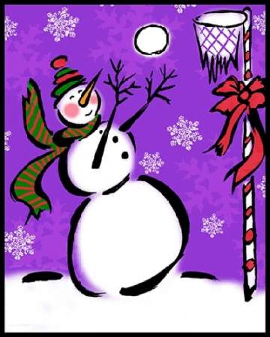 Silly Snowmen VII Canvas Art - Nicholas Biscardi (24X30)
