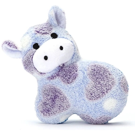 Silly Squad Cute Cuddly Dog Toys Fun Heart Embossed Squeaky Animals Soft Plush (Cow)