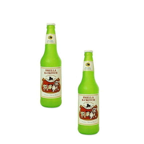Silly Squeaker Beer Bottle SmellaRCrotch, 2-Pack Squeaky Dog Toys