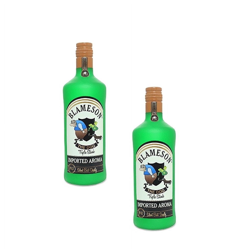 Silly Squeakers Liquor Bottle Blameson Durable Squeaky Vinyl 2-Pack Dog Toy