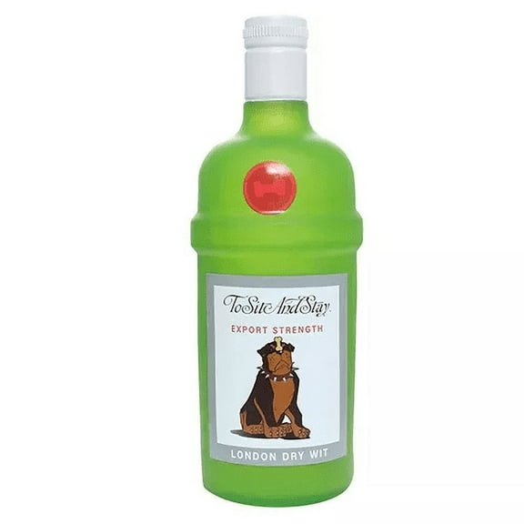 Silly Squeaker Liquor Bottle To Sit and Stay, Squeaky Novelty Toy