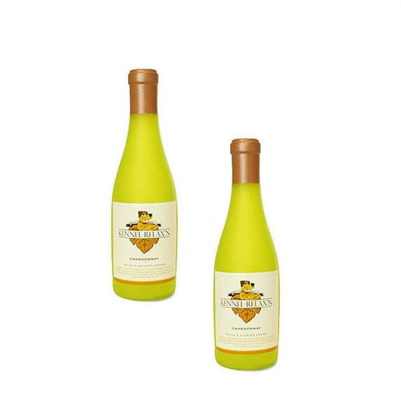 Silly Squeaker Wine Bottle Kennel Relaxin Durable Squeaky Vinyl 2-Pack Dog Toy