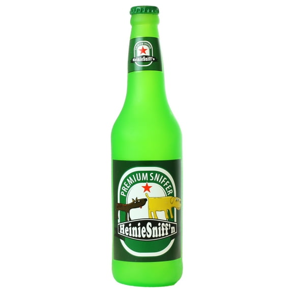 Silly Squeakers Premium Sniffer Heinie Sniff'n Beer Bottle Squeaky Vinyl Parody Dog Toy