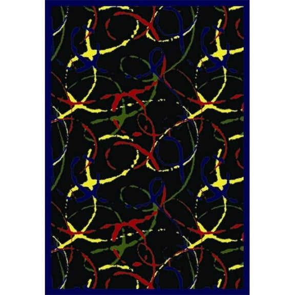 Silly String 5 ft.4 in. x 7 ft.8 in. WearOn Nylon Machine Tufted- Cut Pile Whimsy Rug