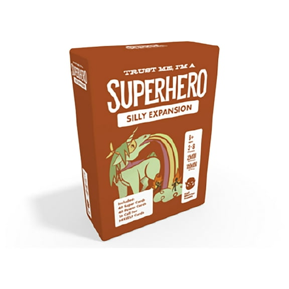 Silly Superheroes Expansion Pack: Trust Me I'm a Superhero Card Game. All Ages, 3-8 players