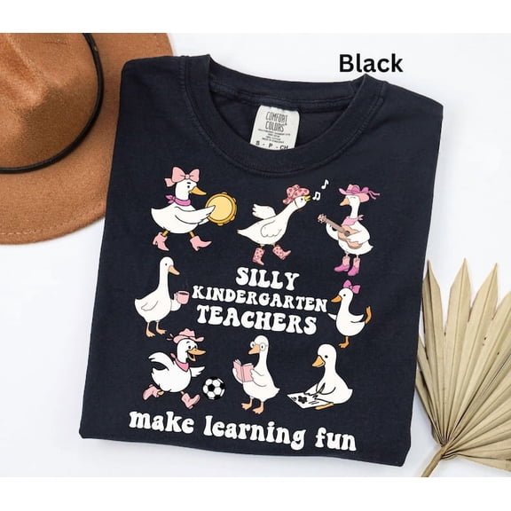 Silly Teacher Goose T Shirt, Kindergarten Squad Team Tee, Kindergarten Teacher Shirt, Back to School Tee