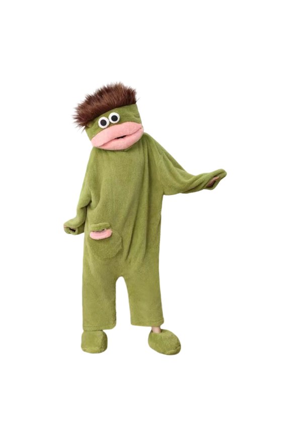 Silly Wearable Onesie, Fleece Big Mouth Monster Goofy Onesie Pajamas,Cozy Ultra-Soft Plush One-Piece Loungewear