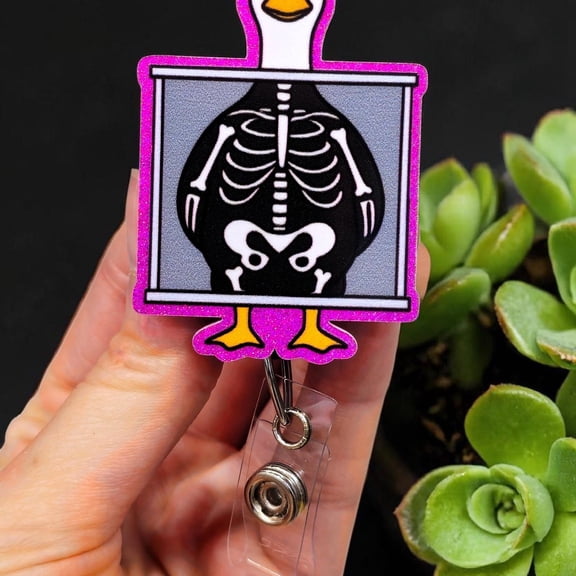 Silly Xray Goose Badge Reel - Xray Badge Reel - Radiology Badge Holder - Xray Student Gift - Gift for Xray Tech - Rad Tech Week Gift