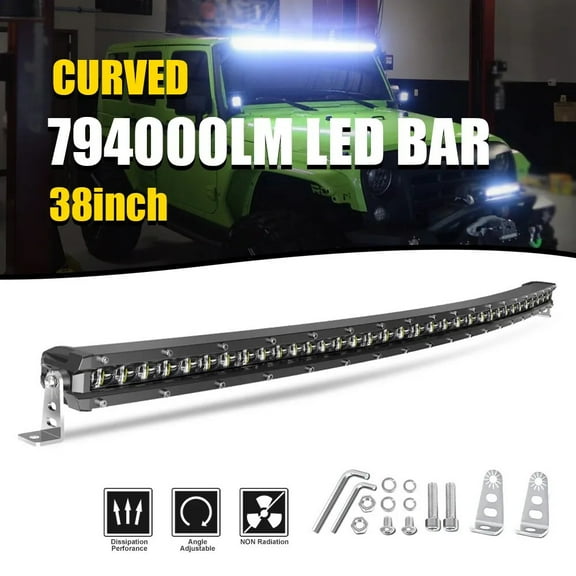 Silm 37" Curved Spot Flood LED Light Bar Offroad 4WD SUV Driving ATV 38" 36"