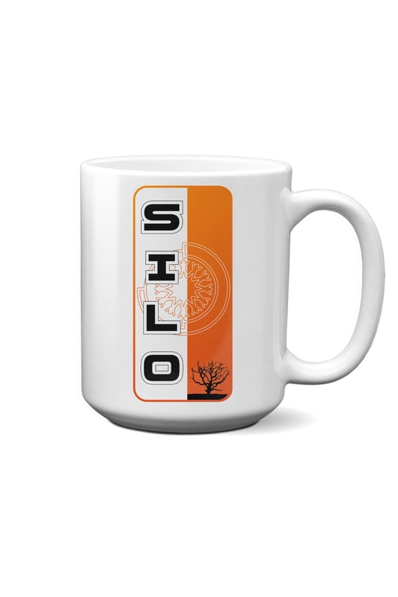 Silo Vertical Design Ceramic 15 oz Coffee Mug