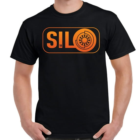 Silo Wide Logo With Emblem Black Adult Shirt-Medium