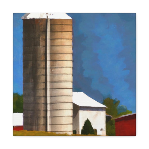 Silo in Moonlight Glow - Canvas