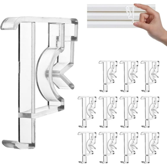 Siloon 2 Inch Hidden Valance Clips for Blinds Clear Plastic Blind Window Valance Retainer Clips for Window Blinds(15)