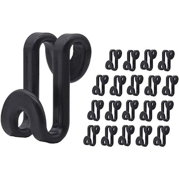 Siloon 60 Pcs Clothes Hanger Connector Hooks, Space Saving Hanger Extender Clips for Closet Organization, Plastic Hangers Clips for Clothes Storage (Black)