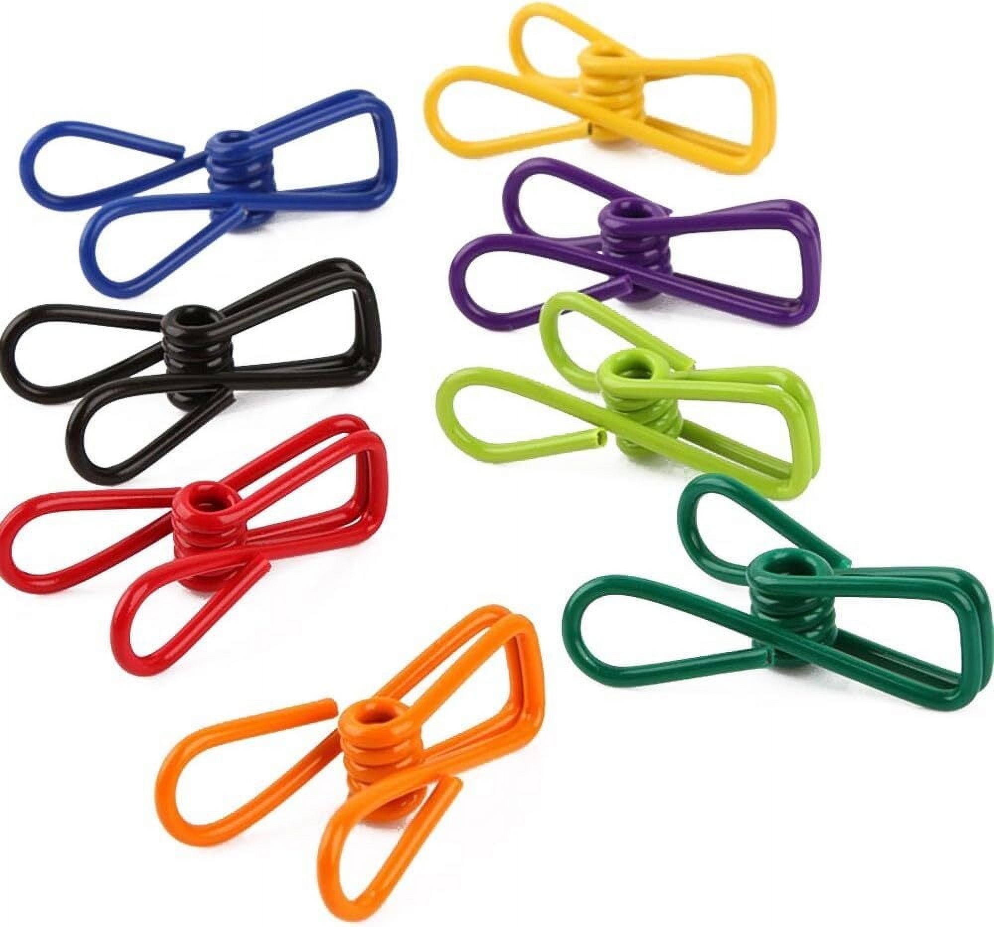 Siloon Pack of 30 Multi-Purpose Clothesline Utility Clips, Steel Wire ...