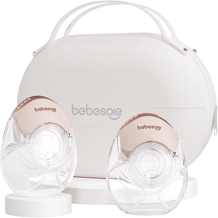 Siloon Wearable Breast Pump Hands Free Mobile Style, Wearable Breastfeeding Pump Ideal Rhythm for More Milk, 18/21/24mm, 2 Pack Cozy Pink