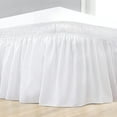 thumbnail image 1 of Siloon White Bed Skirt Queen 15 Inch Drop,Elastic Bed Skirts Queen Size Dust Ruffle,Bedskirt for Adjustable Bed Base,Easy to Install Machine Washable, 1 of 6
