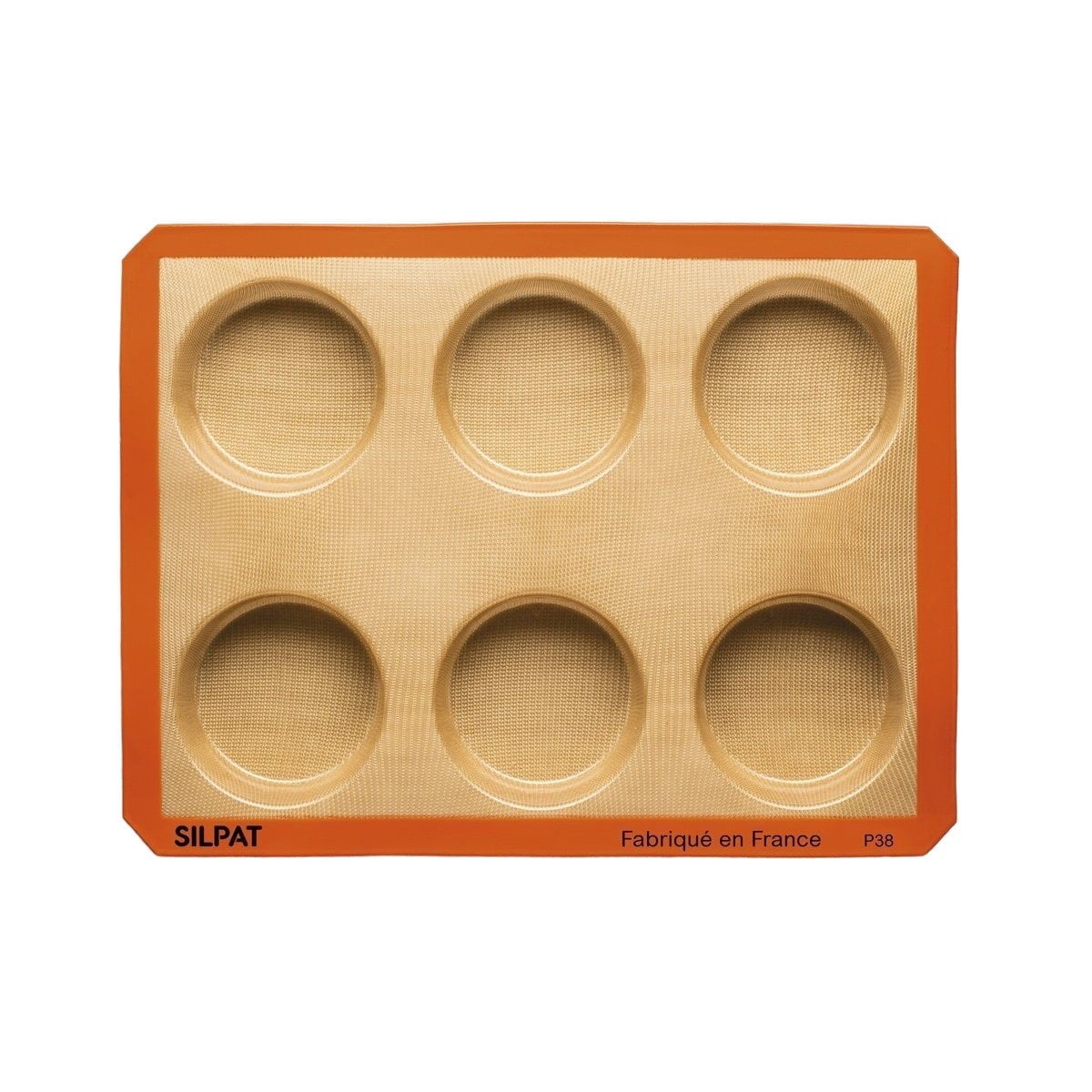 Silpat Large Round Silicone and Fiberglass 6-Hole Baking Mold
