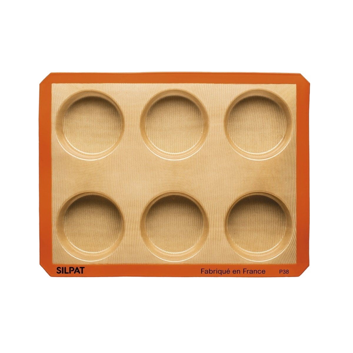 Silpat Large Round Silicone and Fiberglass 6-Hole Baking Mold