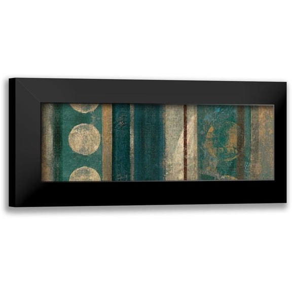 Silva, Roque 14x7 Black Modern Framed Museum Art Print Titled - Bora Blue