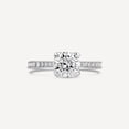 thumbnail image 1 of Silvago Jewel 1.10 Ct Round Cut White Diamond Solitaire Ring for Her - 14K White Gold Plated Wedding Anniversary Ring - Solitaire with Accents Wedding Engagement Ring for Her - Birthday Gift for Her, 1 of 7