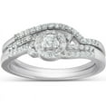 thumbnail image 1 of Silvago Jewel 1.2 Ct Round Cut Lab Created Simulated Diamond Wedding Ring - 14K White Gold Plated - Simple and Elegant for Engagements, Anniversaries, and Gifts for Her - 7th Year Anniversary Gifts, 1 of 3