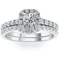 thumbnail image 1 of Silvago Jewel 1.4 Ct VVS1/D Round Cut Lab Created Simulated Diamond Ring - 14K White Gold Plated Ring - Simple Beautiful Diamond Wedding Engagement Ring For Women's - Daily Wear Diamond Ring for Her, 1 of 3