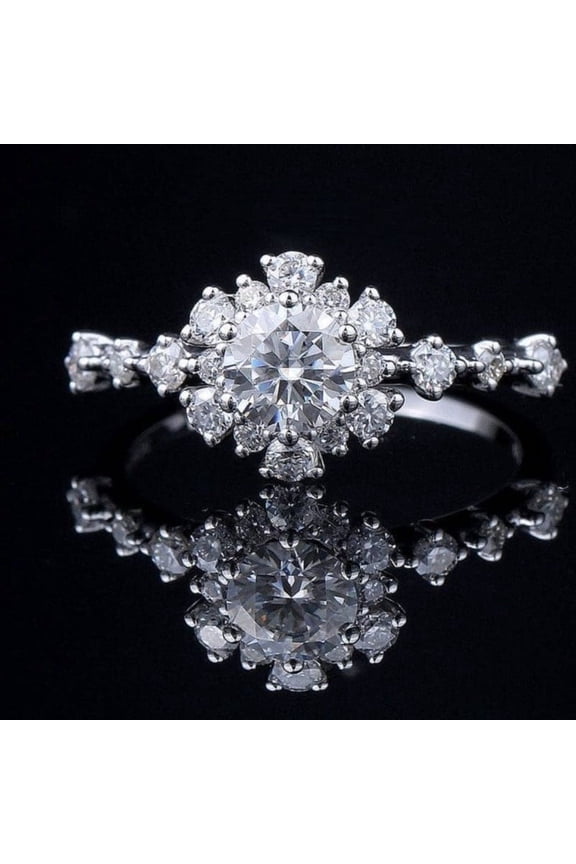 1.7 Ct Round Cut Diamond Wedding Rings for Her - Engagement Stacking Ring for Women's - Split Shank Diamond Ring for Birthday Gift - Daily Wear Fine Jewelry - Promise Wedding Gifts