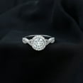 thumbnail image 1 of Silvago Jewel 1.8 Ct Round Cut Diamond Rings - 14K White Gold Over Rings for Her - Criss Cross Engagement Wedding Overlapped Diamond Rings for Women's - Halo Wedding Proposal Rings for Girlfriend, 1 of 8