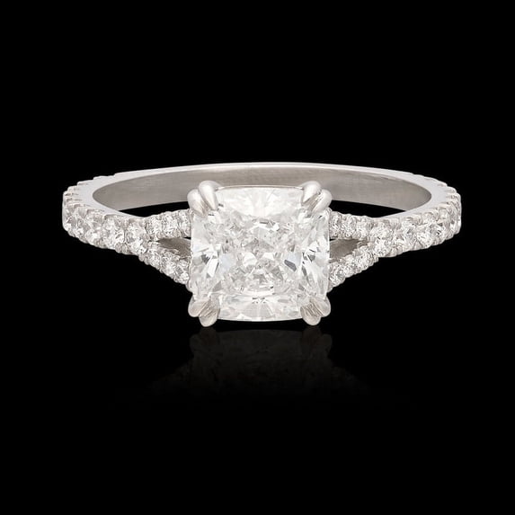 Silvago Jewel 1.8 Ct Round Diamond Wedding Rings for Women's - 14K White Gold Over Split Shank Anniversary Gift for Women's - Engagement Sterling Silver Ring for Her - Proposal Rings for Women's