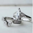 thumbnail image 1 of Silvago Jewel 1.9 Ct Marquise Cut Diamond Rings - 14K White Gold Over Rings - Bridal Set Engagement Ring for Her - Milgrain Party Wear Diamond Rings for Her - Wedding Diamond Jewelry for Women's, 1 of 9